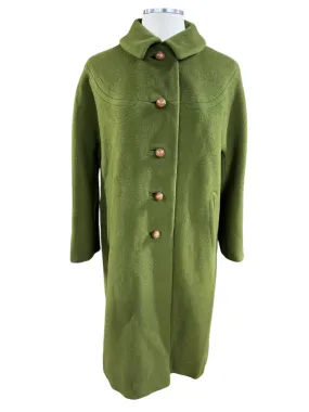 1960s Green Woodcrest Wool Blend Coat M
