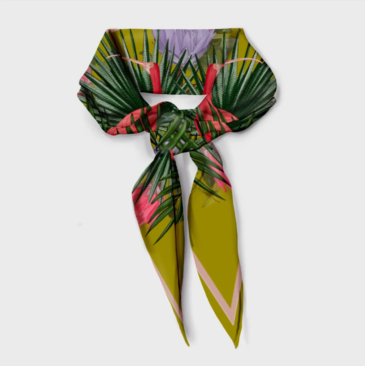 'A Trip to the Tropics' Silk Neck Scarf