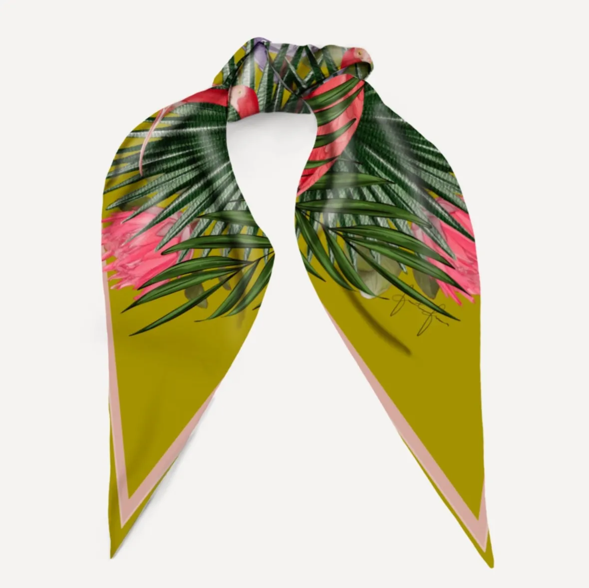 'A Trip to the Tropics' Silk Neck Scarf