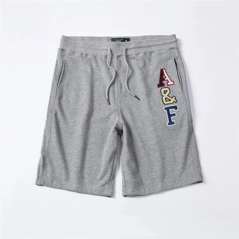 Abercrombie And Fitch Logo Embroidery Elasticated Shorts-Ash