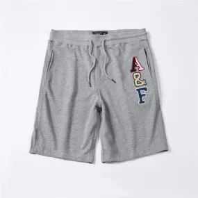 Abercrombie And Fitch Logo Embroidery Elasticated Shorts-Ash