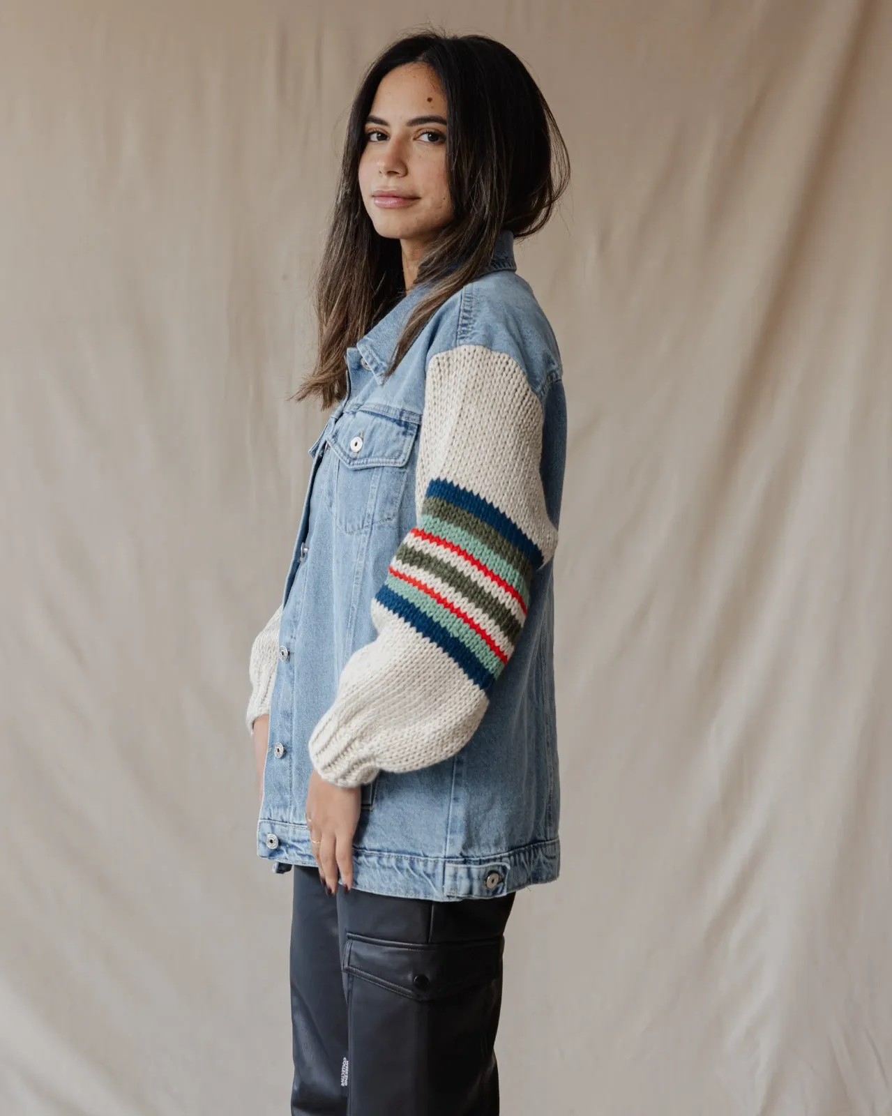 Ace Trico X Denim Jacket Green