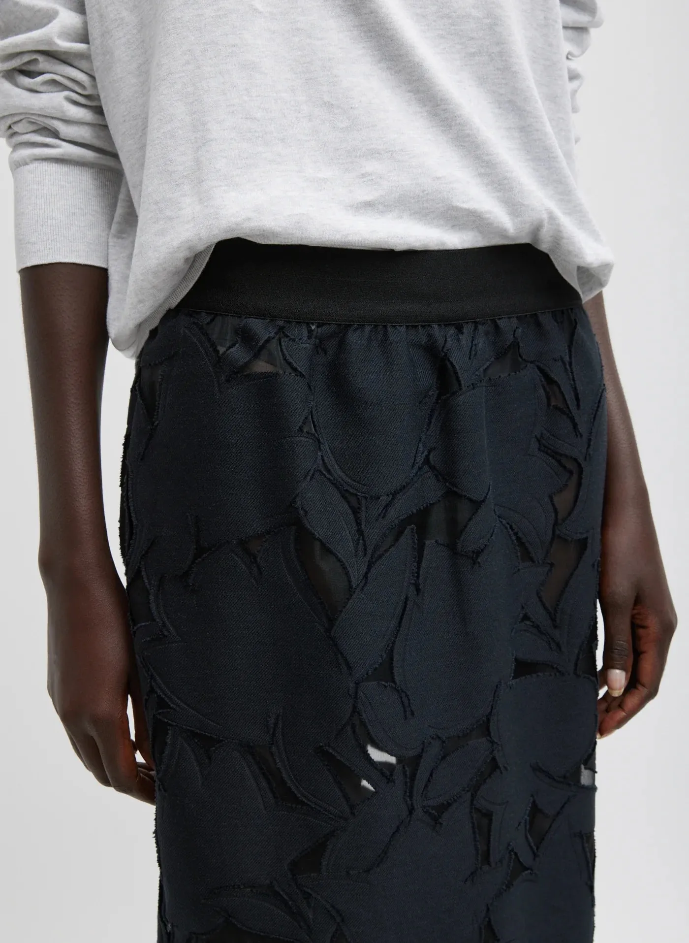 Adele Fil Coupe Pencil Skirt Black