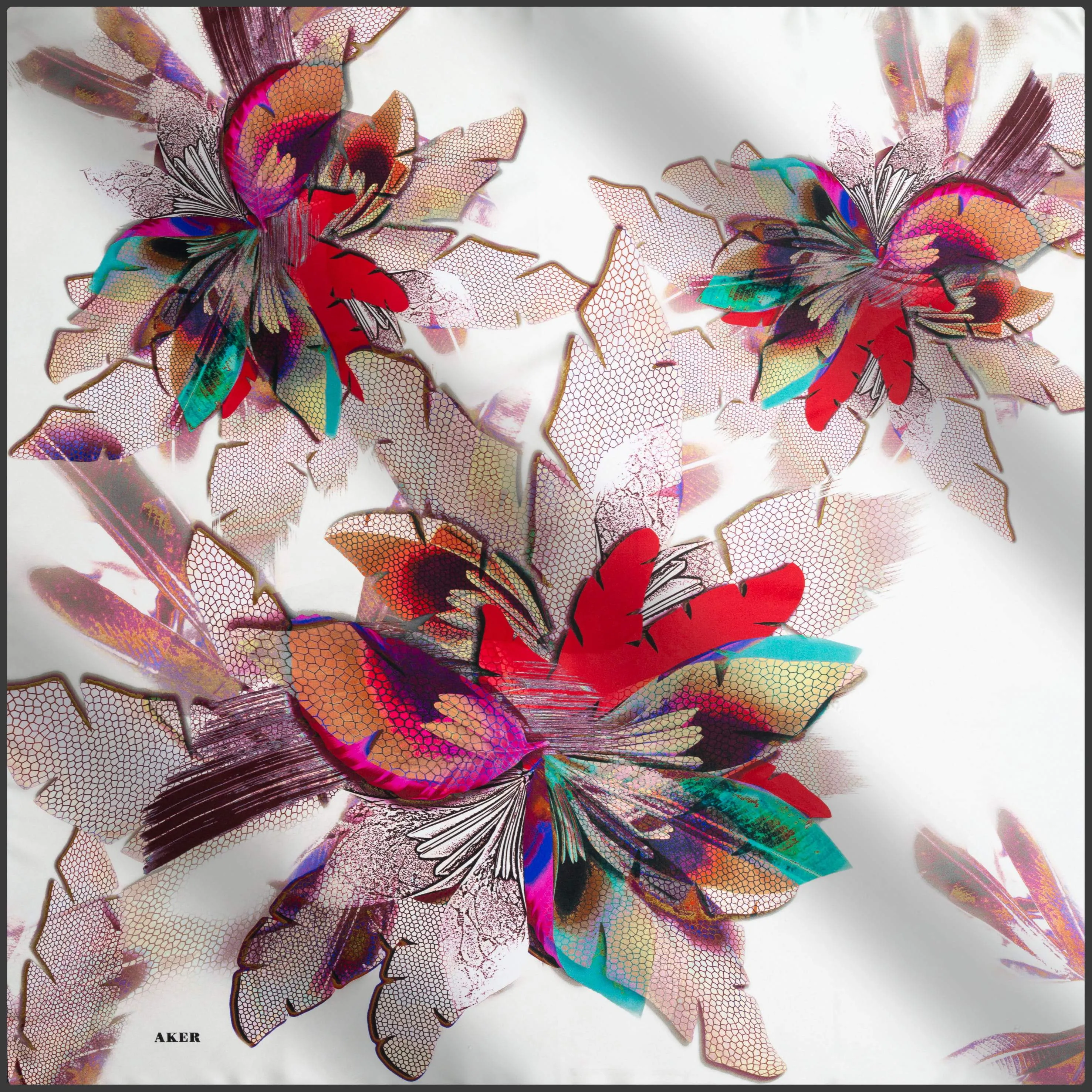 Aker Avanna Floral Turkish Silk Scarf No. 12