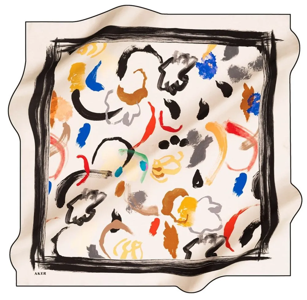 Aker Whimsical Turkish Silk Hijab Scarf No 12