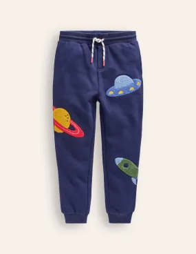 Appliqué Joggers-College Navy