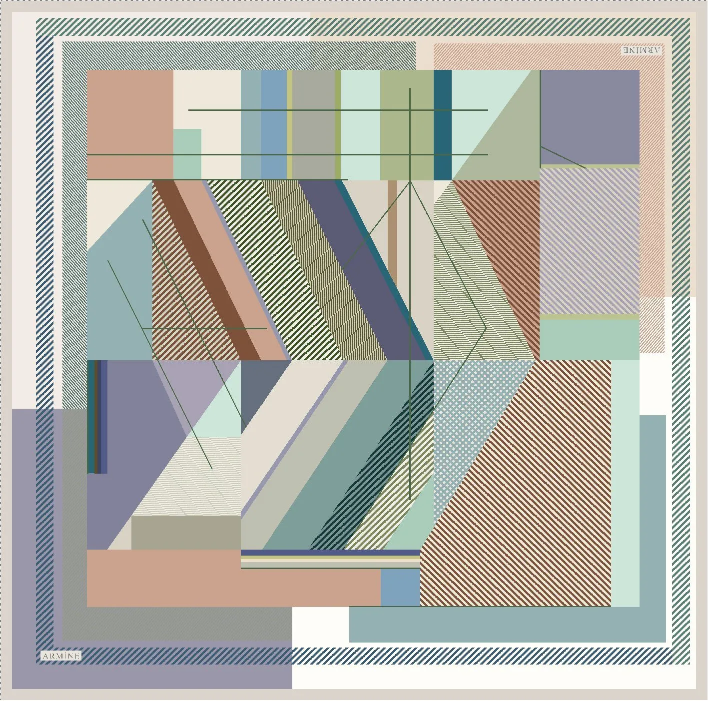 Armine Bursa Abstract Silk Scarf No.6