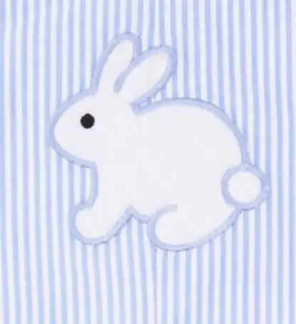 B374 - Striped Bunny Applique John Johns