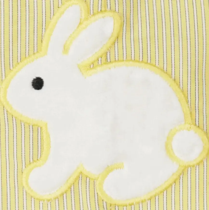 B374 - Striped Bunny Applique John Johns