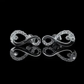 #BA27 | Infinity Diamond Stud Earrings 18kt