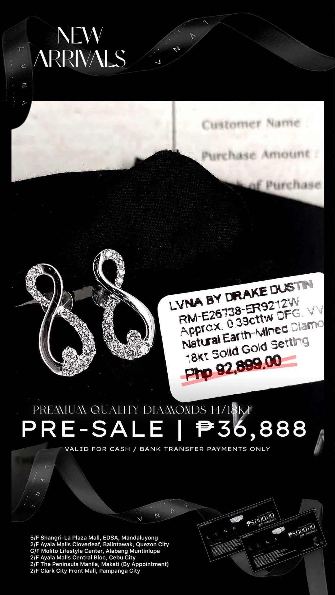 #BA27 | Infinity Diamond Stud Earrings 18kt