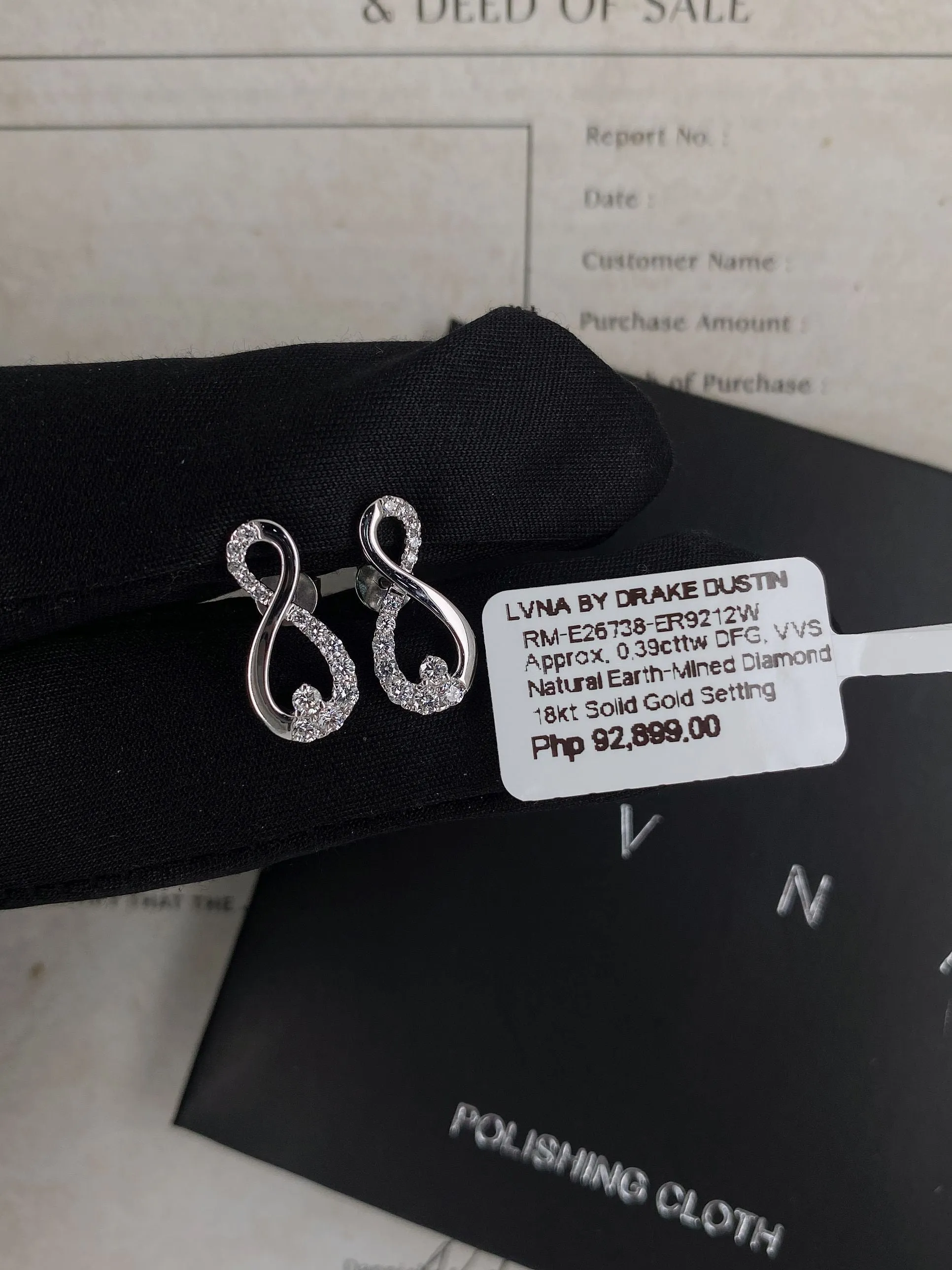 #BA27 | Infinity Diamond Stud Earrings 18kt