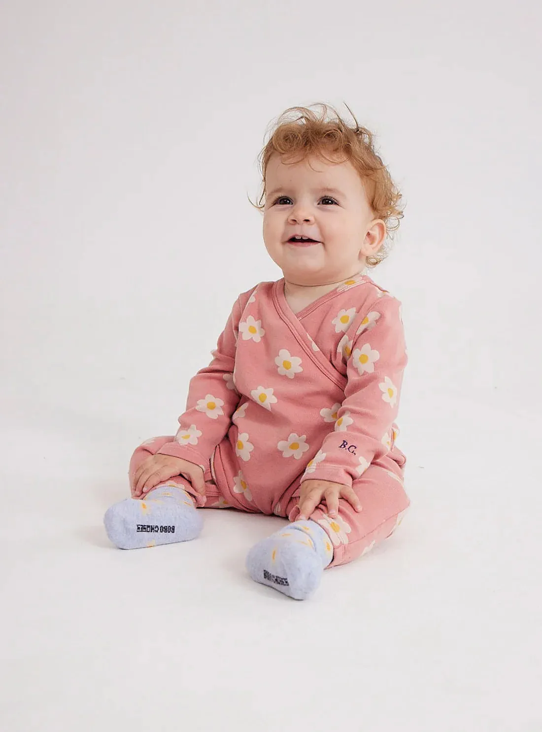 Baby Flower All Over Wrap Overall