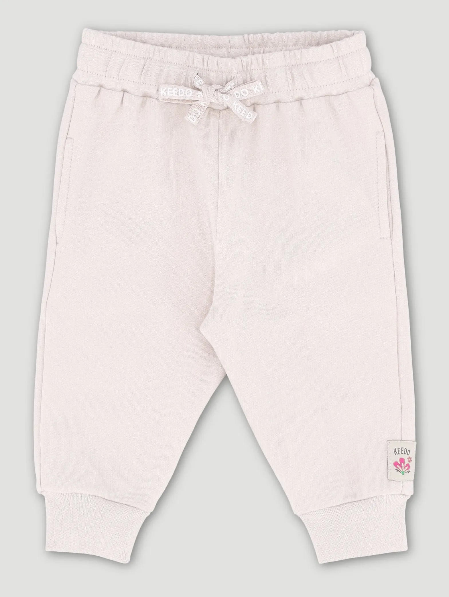 Baby Girls Beige Logo Jogger