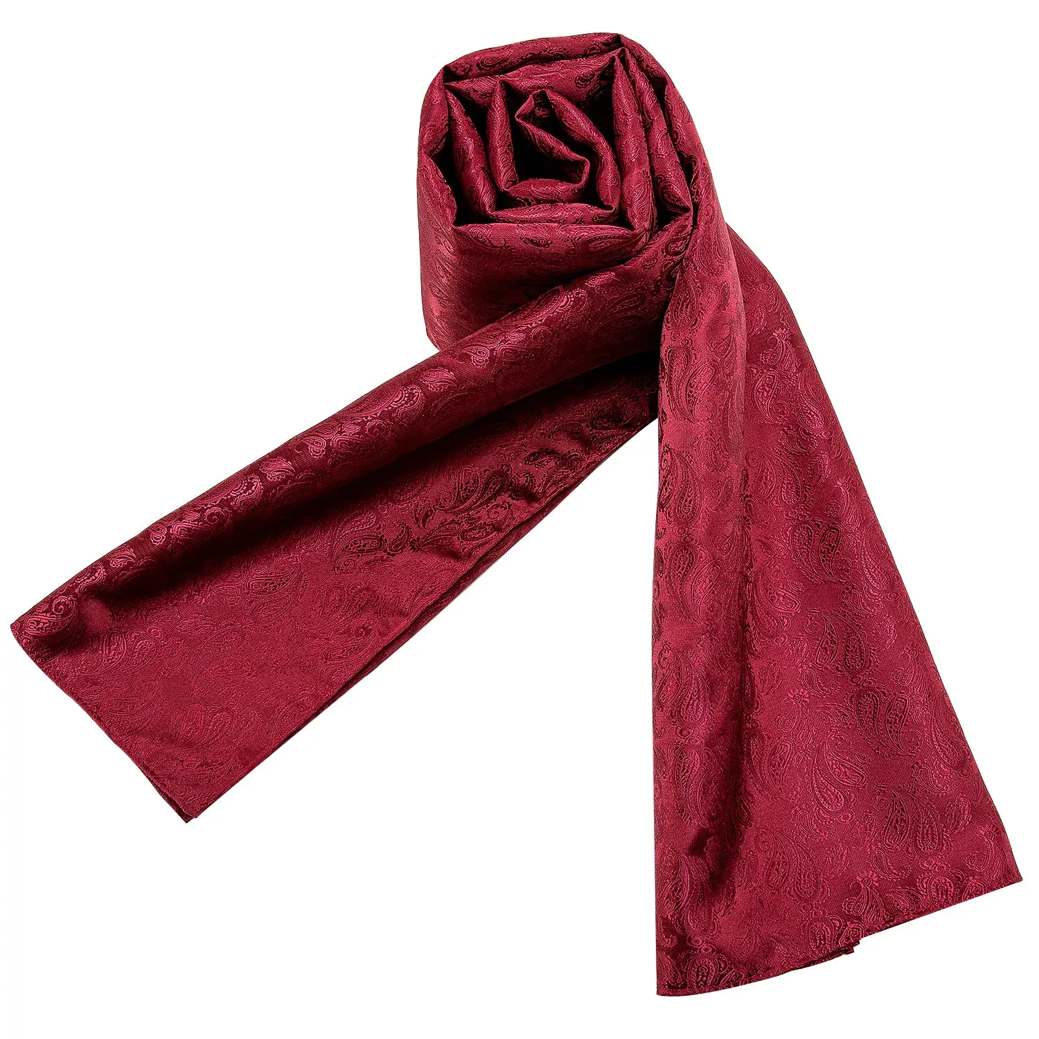 Barry Wang Silk scarf Luxury Burgundy Paisley Scarf