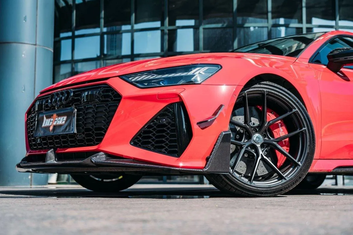 BCTXE Carbon Fiber Front Bumper Canards for Audi RS7 C8 2020-ON