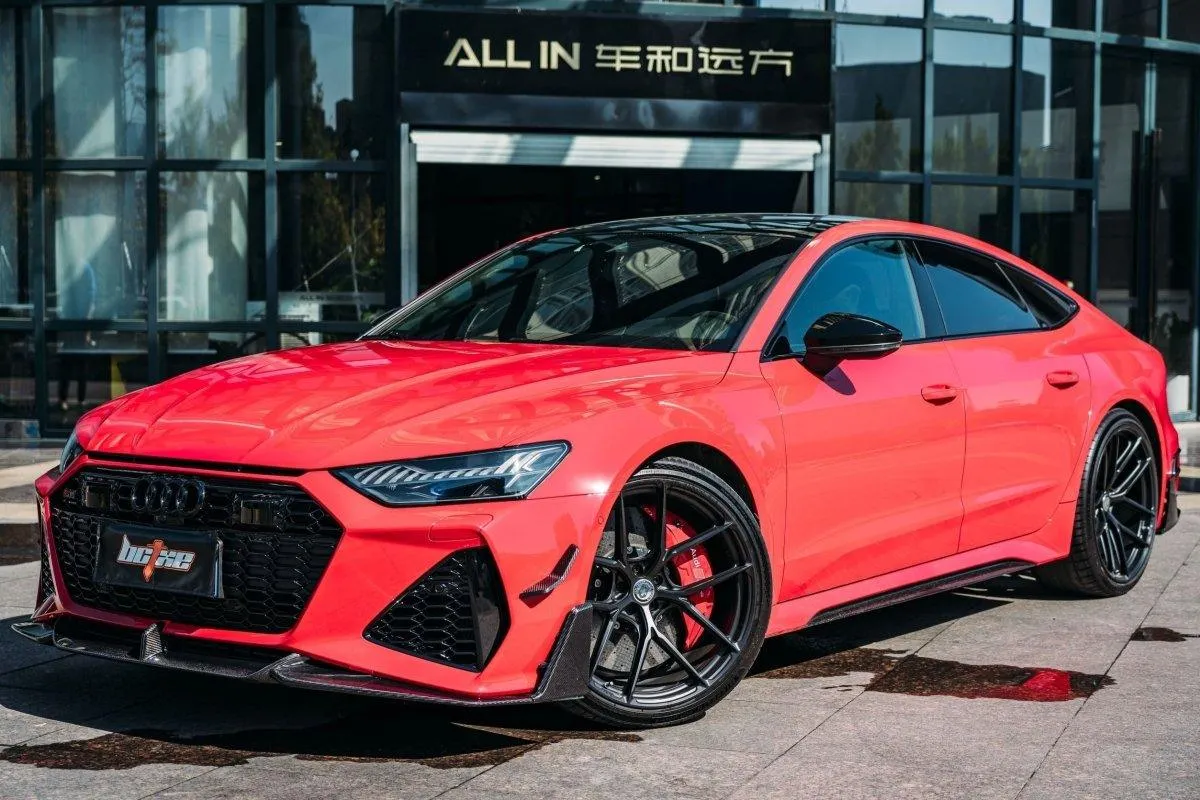 BCTXE Carbon Fiber Front Bumper Canards for Audi RS7 C8 2020-ON