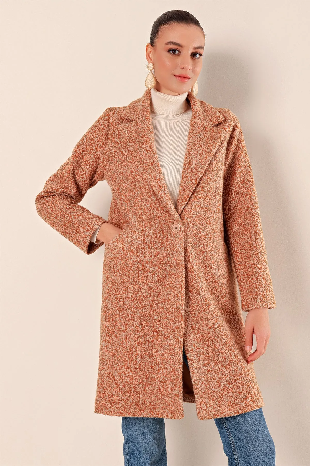 BGD Women Oversized Stamp Coat - M. Brown - Avondale