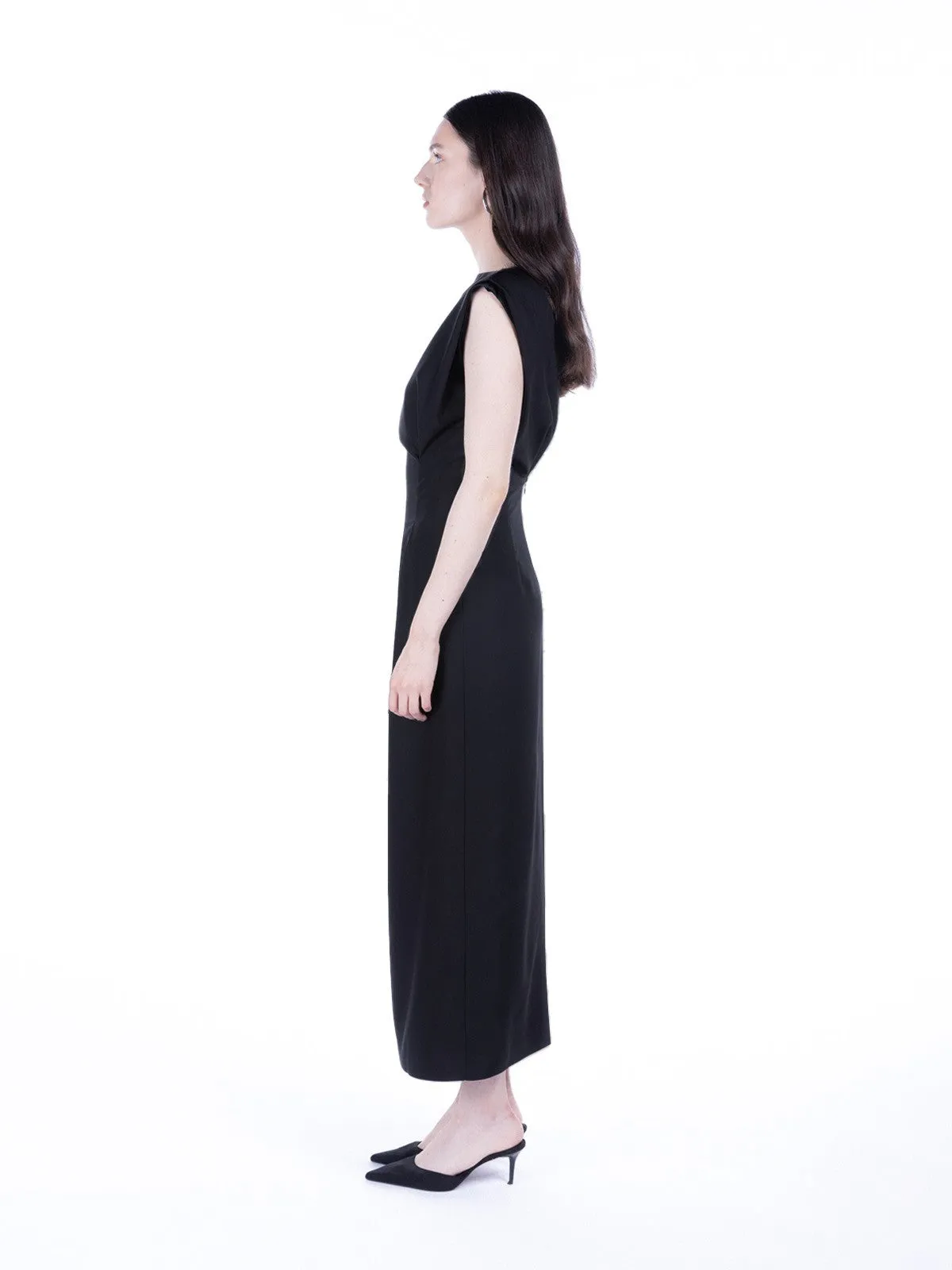 Black Hester Lace Backless Dress
