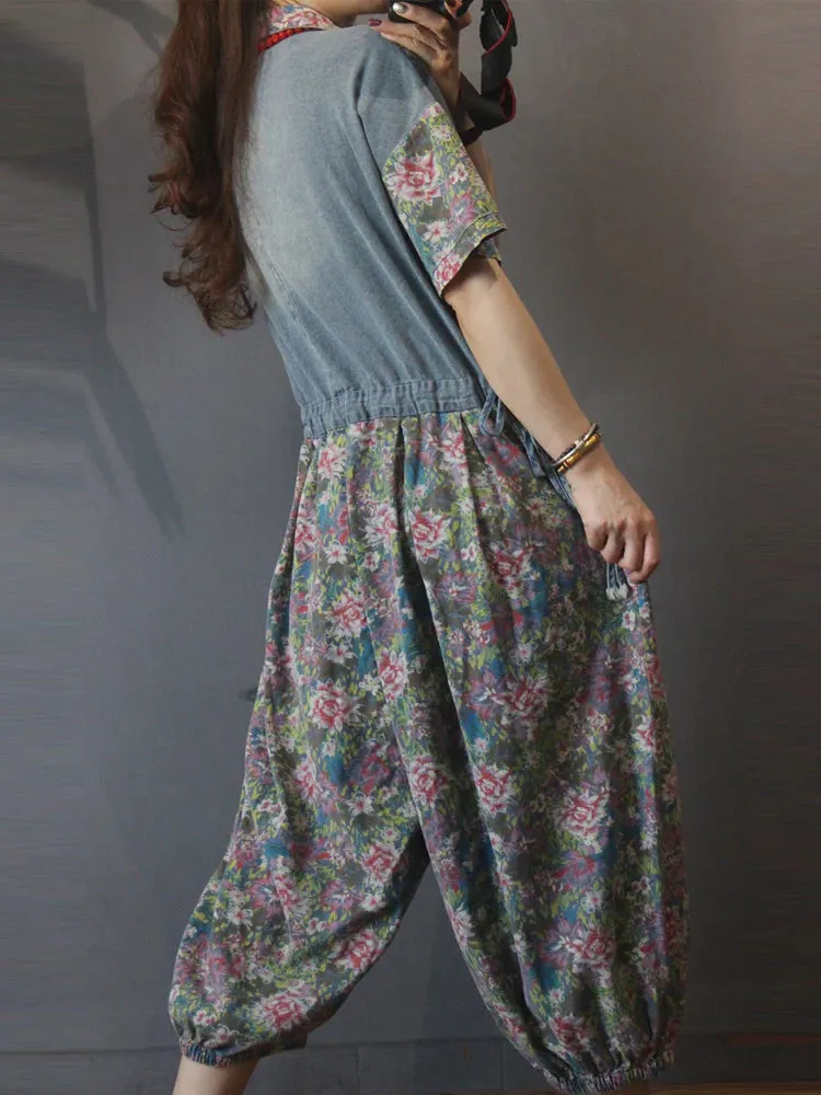 Boho Blossom Trail Overall Dungaree