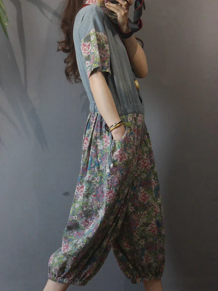 Boho Blossom Trail Overall Dungaree
