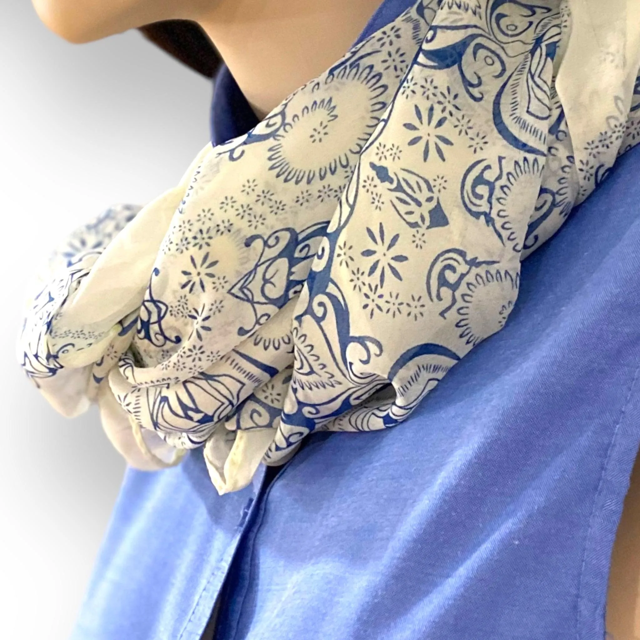 Boho Paisley Long Lightweight Scarf