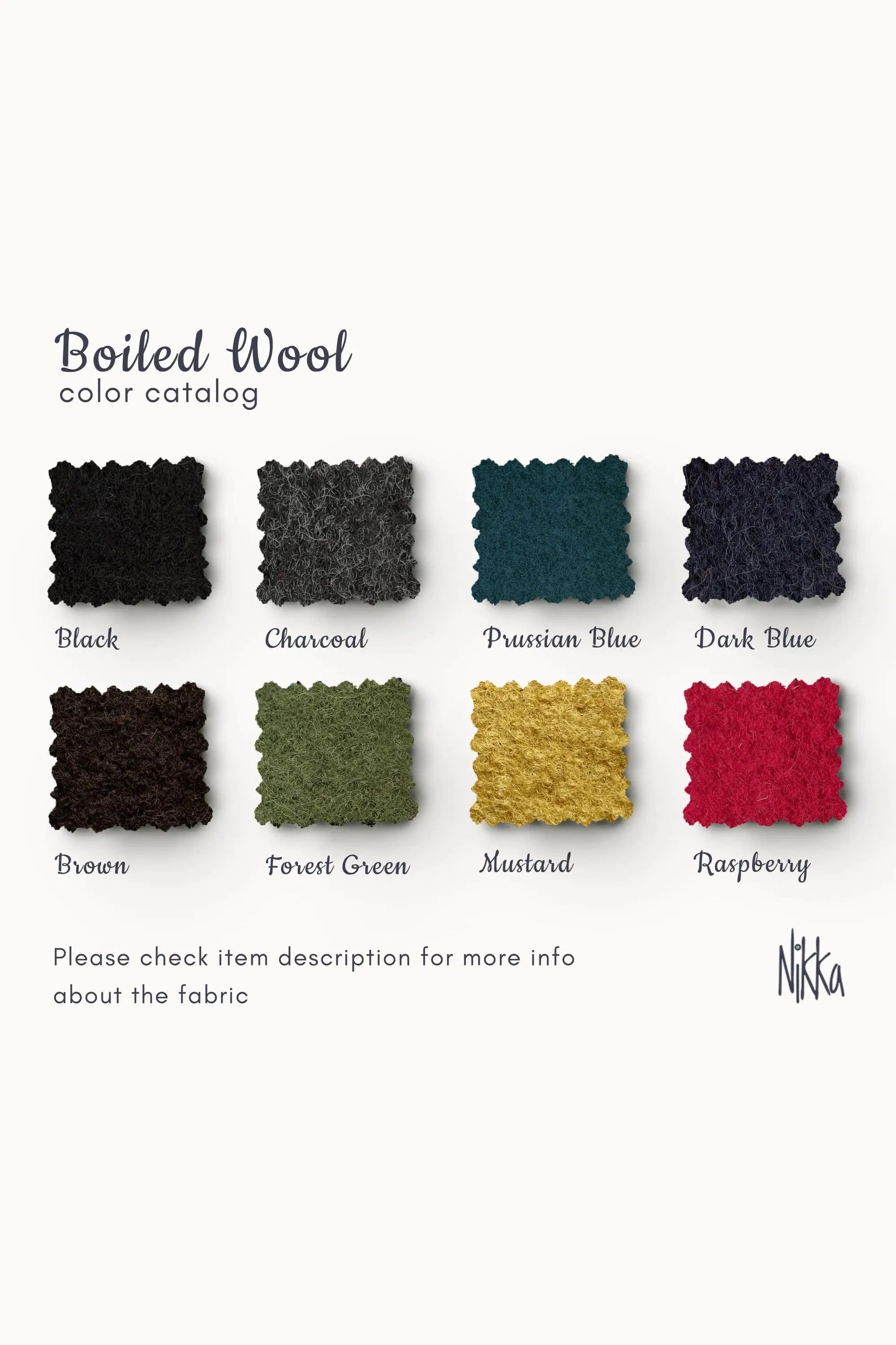 Boiled Wool Coat with Pockets