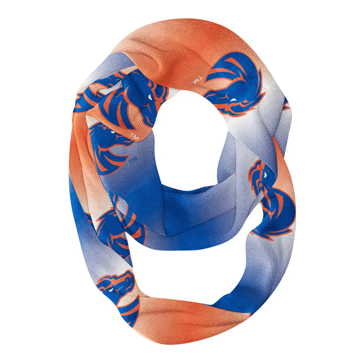 Boise State Broncos All Over Logo Game Day Collegiate Women Ultra Soft Knit Infinity Scarf by Vive La Fete