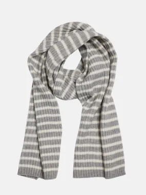 Bolton Stripe Scarf Grey