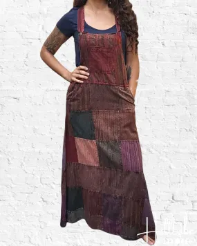 Burgundy Rastra Overall Dress