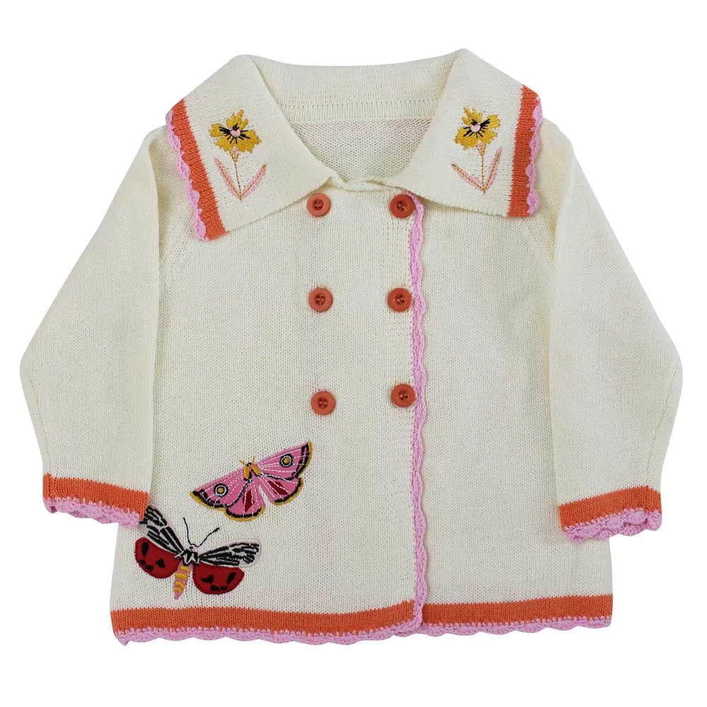 Butterfly Knitted Pram Coat