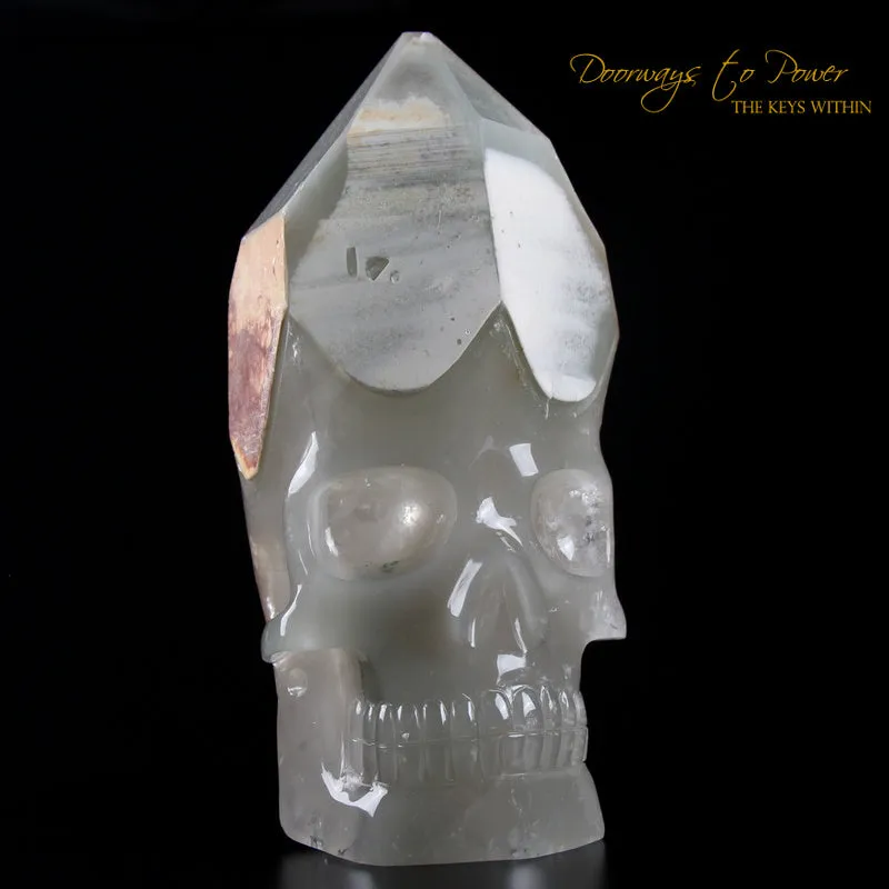Chlorite Quartz Crystal Skull 'WARRIOR'