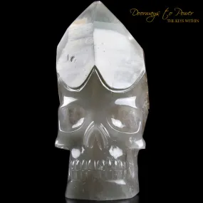 Chlorite Quartz Crystal Skull 'WARRIOR'
