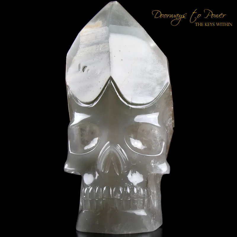 Chlorite Quartz Crystal Skull 'WARRIOR'