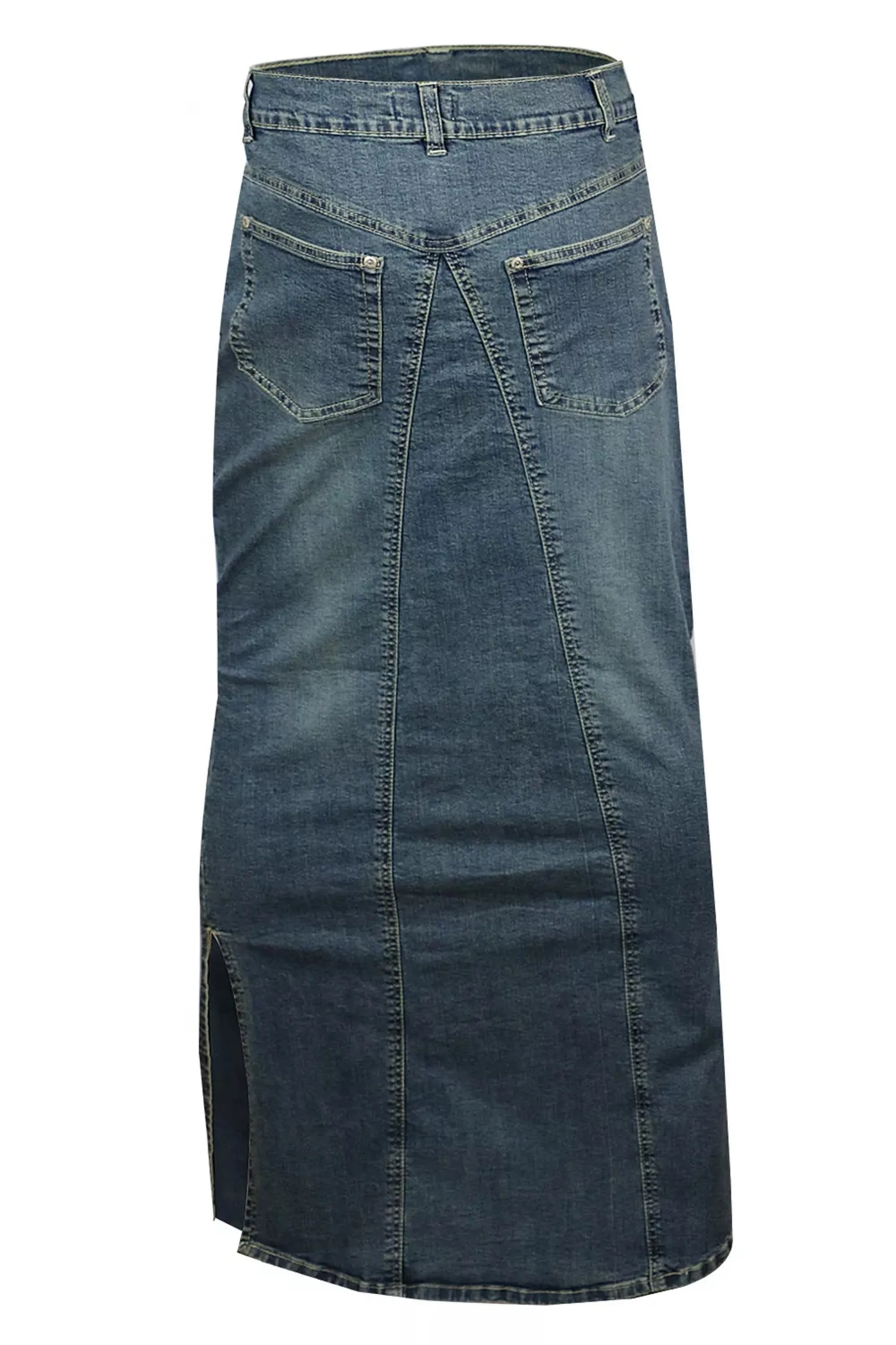 Clove Jeans Women Ankle Length Denim Maxi Skirts Plus Size Pencil Skirt 10-26