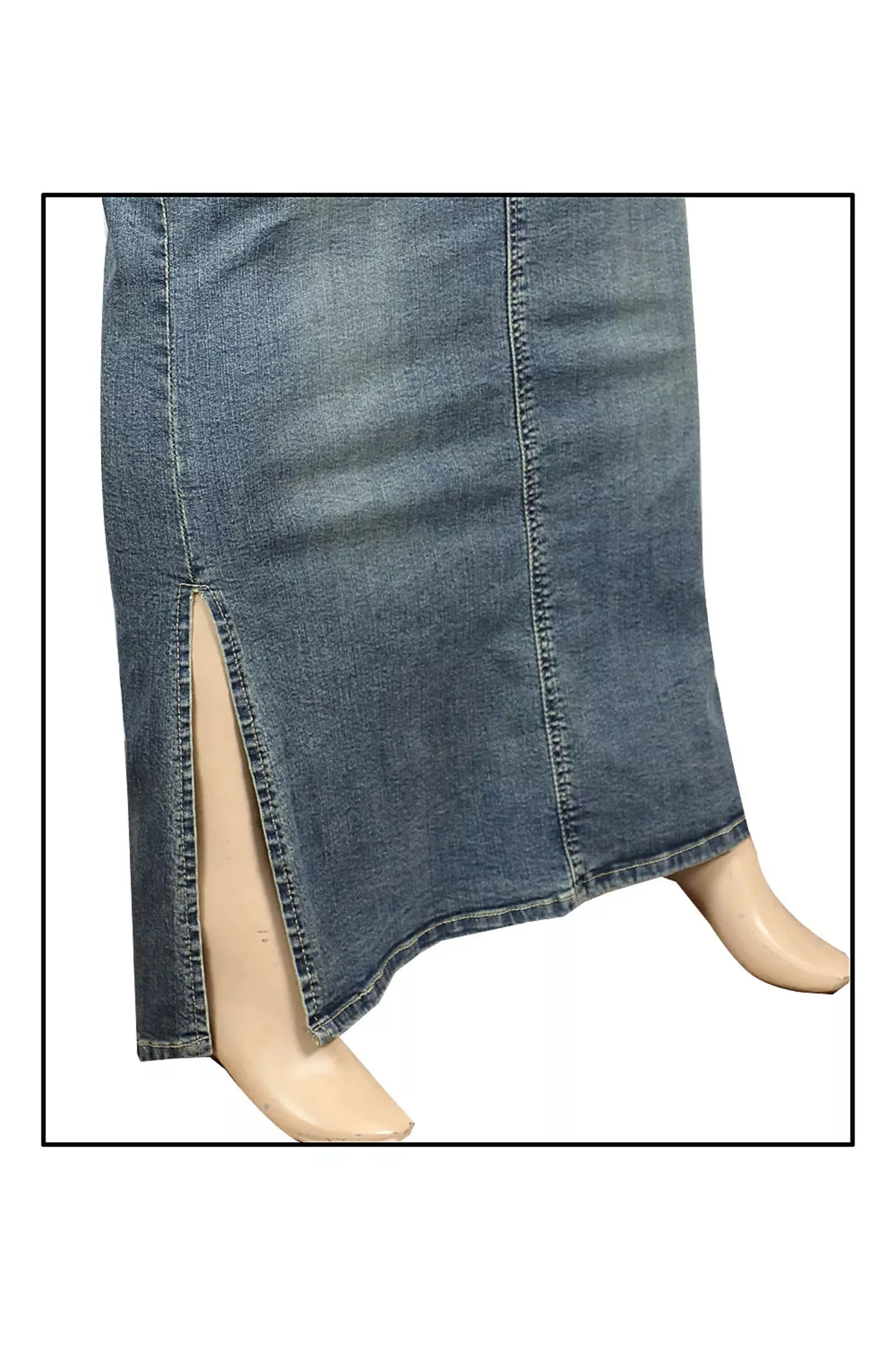 Clove Jeans Women Ankle Length Denim Maxi Skirts Plus Size Pencil Skirt 10-26