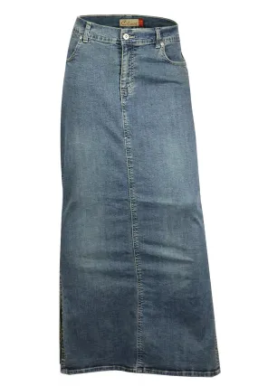 Clove Jeans Women Ankle Length Denim Maxi Skirts Plus Size Pencil Skirt 10-26