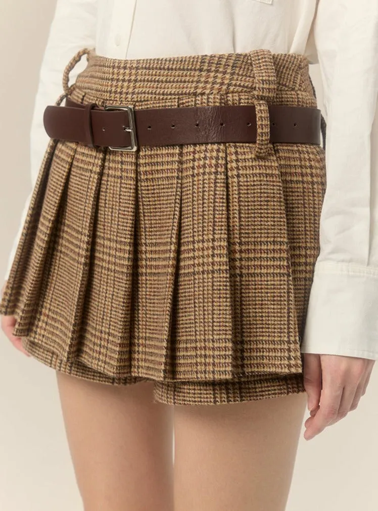 College Style A-Line Pleated Skirt