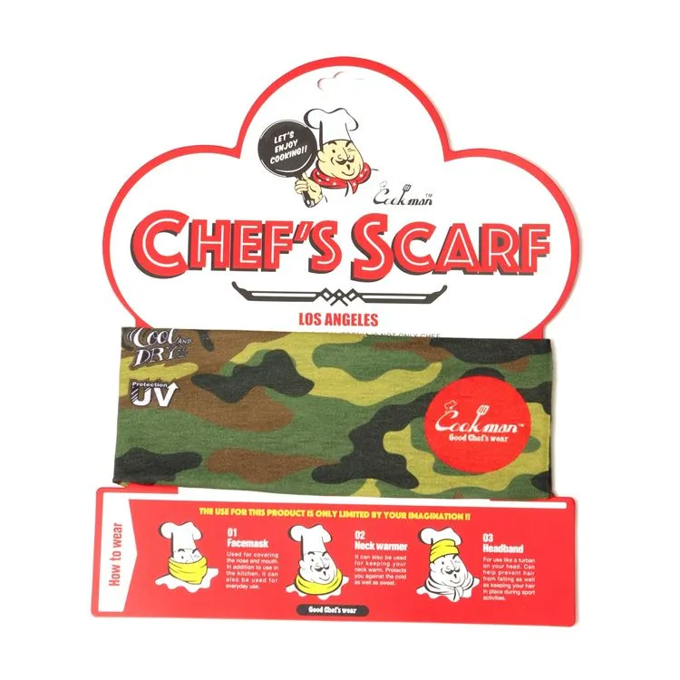 Cookman Chef's Scarf - Camo Green  (Woodland)