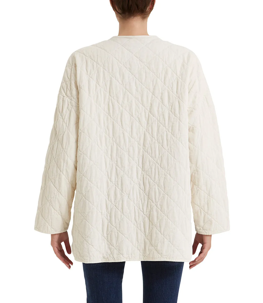 Cream quilted cotton jacket