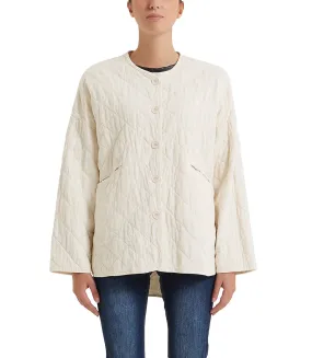 Cream quilted cotton jacket
