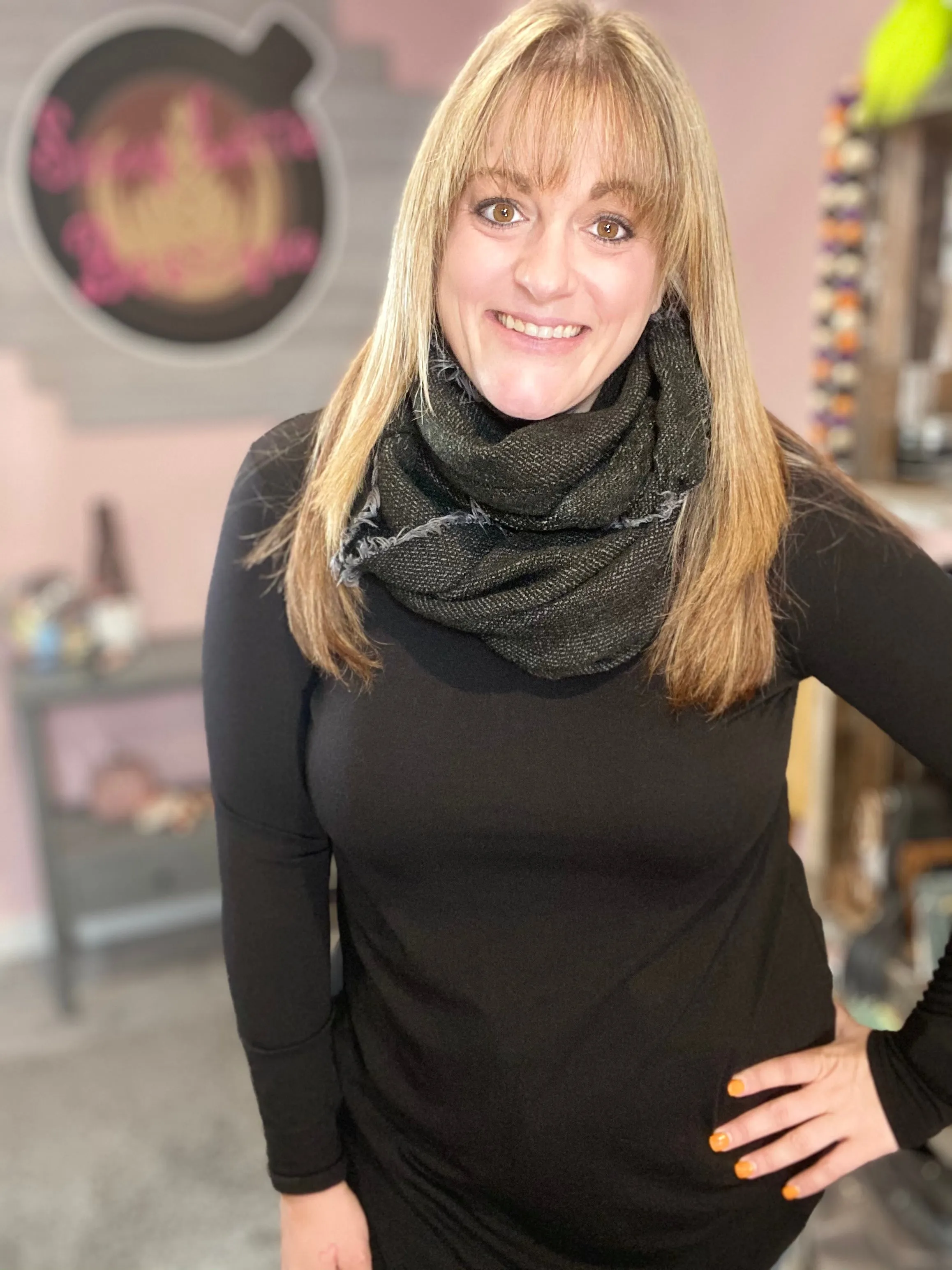Dark Grey Infinity Scarf