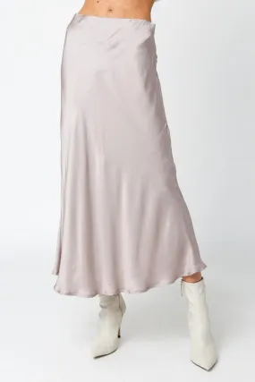 Darlene Satin Midi Skirt
