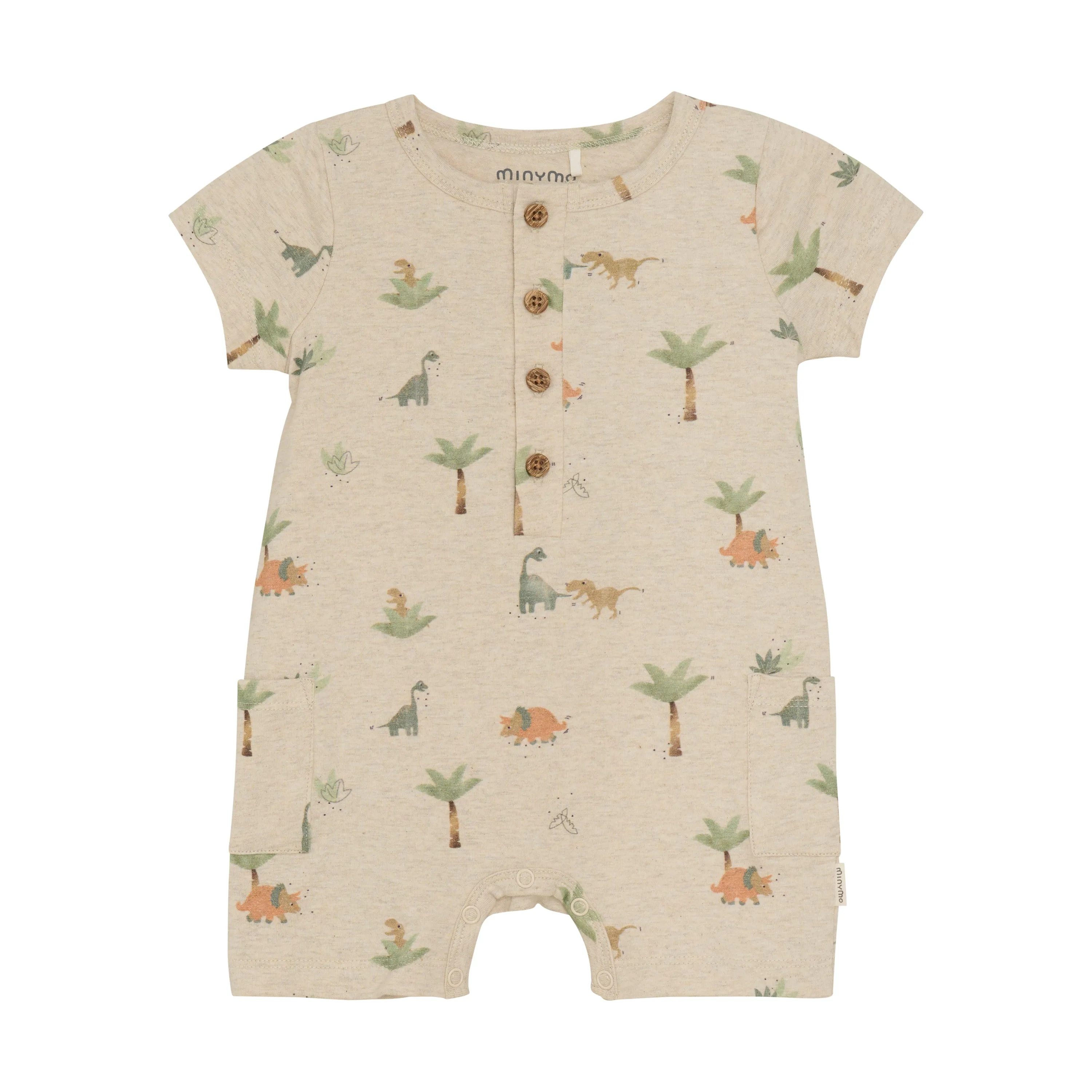 Dino Light Beige Shortie Overall