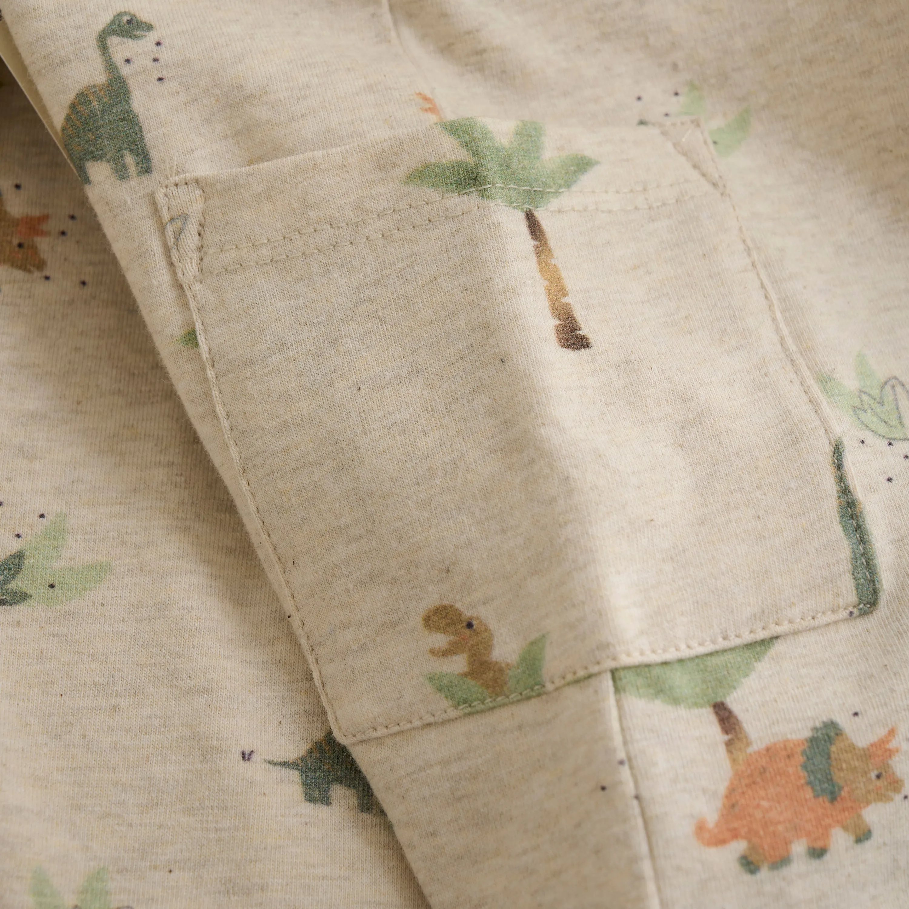 Dino Light Beige Shortie Overall