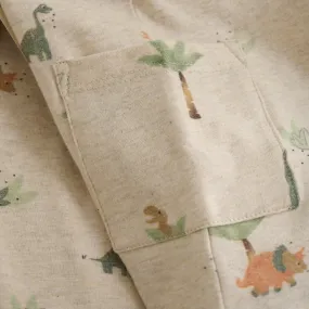 Dino Light Beige Shortie Overall
