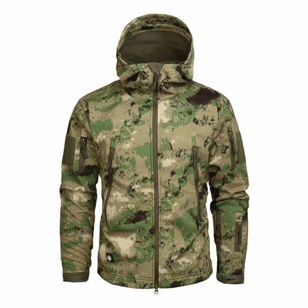 EMR Camouflage Soft Shell assault Suit, Outdoor Sports, Hunting, Waterproof, Fleece Inside