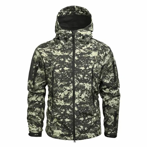 EMR Camouflage Soft Shell assault Suit, Outdoor Sports, Hunting, Waterproof, Fleece Inside