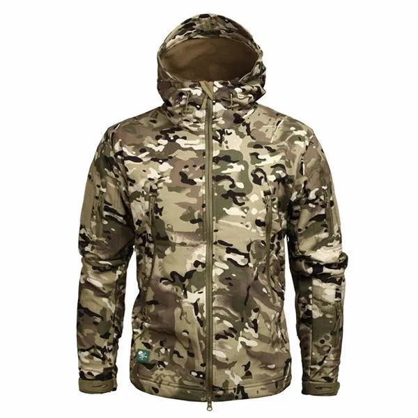 EMR Camouflage Soft Shell assault Suit, Outdoor Sports, Hunting, Waterproof, Fleece Inside