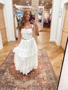 Everly Lace Cream Maxi Skirt